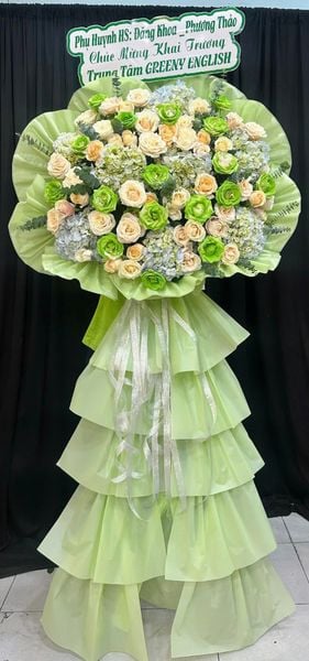 Hoa Chúc Mừng: Kệ Hoa Thanh Ngọc Khai Hoa - HCM151