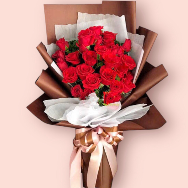 Hoa Bó Dài: Đỏ Tươi - HBD167 - Hoa Hồng 20/10