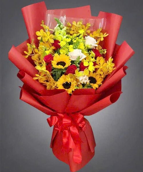 Hoa Bó Dài: Bó Hoa Lời Cám Ơn - HBD162