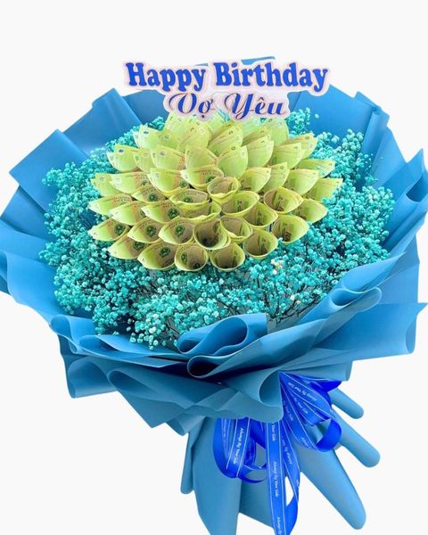 Money Flowers 100K: Bó Money Flowers 50 tờ x 100k - BT38