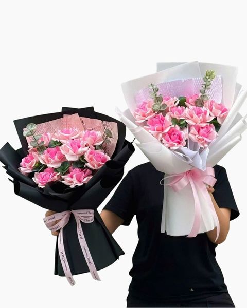 Hoa Sáp: Bó Hoa Sáp Nàng Thơ Hồng - Hoa 20/10 - HST67