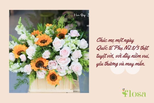 Giỏ hoa tặng mẹ Love Forever - HCH27 giúp lời chúc 8/3 cho mẹ thêm trọn vẹn