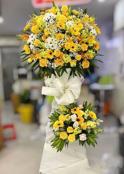 Hoa Chúc Mừng: Kệ Hoa Nắng Sớm Mai - HCM49