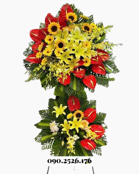 Hoa Khai Trương: Kệ Hoa Khai Trương Best Wishes - HCM40