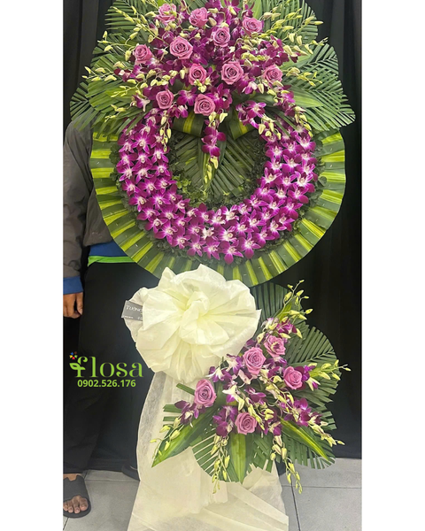 Hoa Chia Buồn: Vòng Từ Gĩa  - HTL183 | Flosa