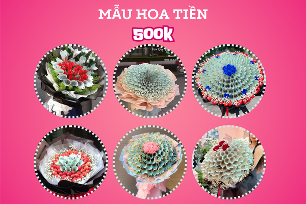 TOP các mẫu hoa tiền 500K sang chảnh, hoành tráng được yêu thích nhất 2024