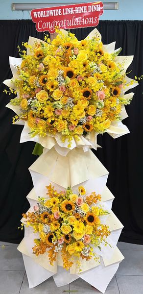 Hoa Chúc Mừng: Kệ Hoa Ánh Dương Thịnh Vượng - HCM133