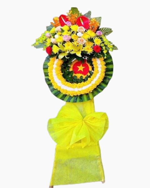 Hoa Chia Buồn: Tổ Quốc Kính Yêu - HTL121 - Vòng Hoa Tang Lễ | Flosa