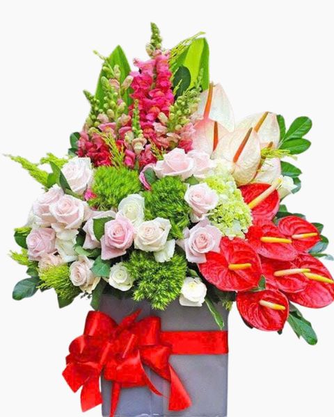 Hoa Hồng: Hộp Hoa Khai Trương Để Bàn Ngày Vui - HCH85