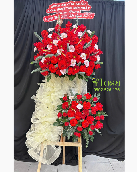 Hoa Chúc Mừng: Kệ Hoa Lá Lộc - HCM94 | Flosa