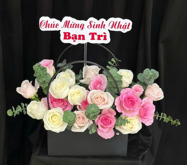 Hoa 20/10: Hoa Giỏ Lời Thương Mến - Hoa 20/10- HG64