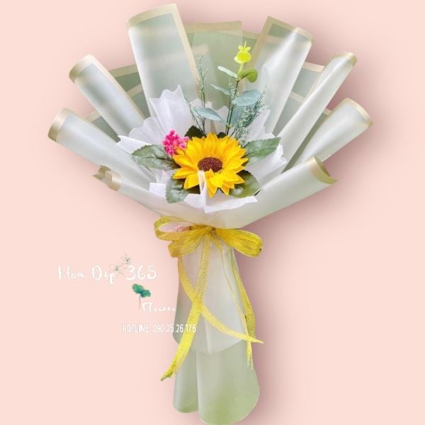 Bó hoa hướng dương sáp một cành