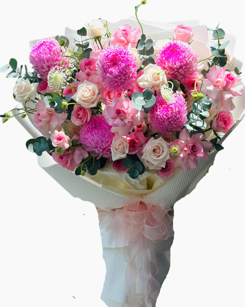 Hoa Bó Dài: Bó Hoa Nắng Hồng Bình Yên - 20/10 - HBD300