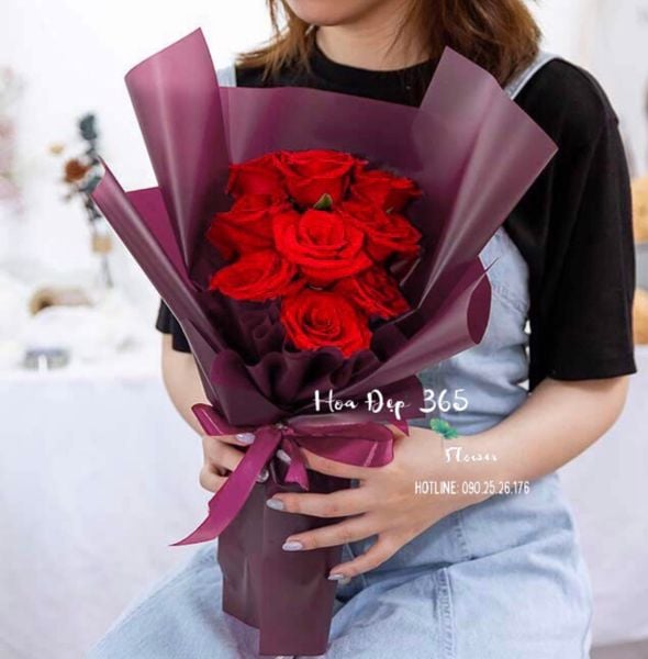 Bó Hoa Hồng 9 Bông