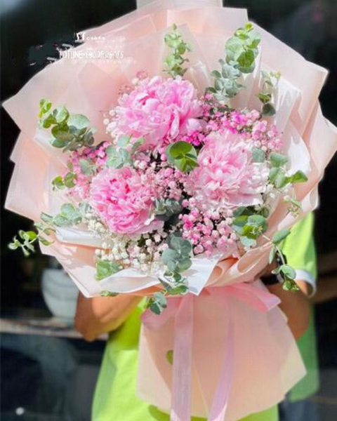 Hoa Bó Dài: Bó Mẫu Đơn Dấu Yêu - HBD97