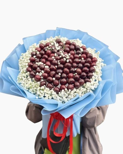 Hoa Trái Cây: Bó Hoa Trái Cây Cherry Mộng Mơ - Hoa 20/10 - TC58