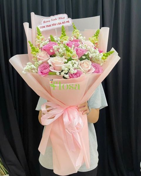 Hoa Bó Dài: Bó Hoa Lời Chúc Hồng Ân- HBD314