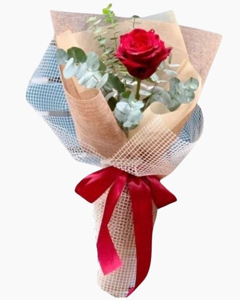  Bó Hoa Hồng Đỏ 1 Bông Yêu Em - HBD216 