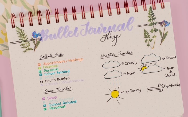 Sổ tay trang trí hoặc bullet journal - quà sinh nhật cho bạn thân nữ thích sáng tạo