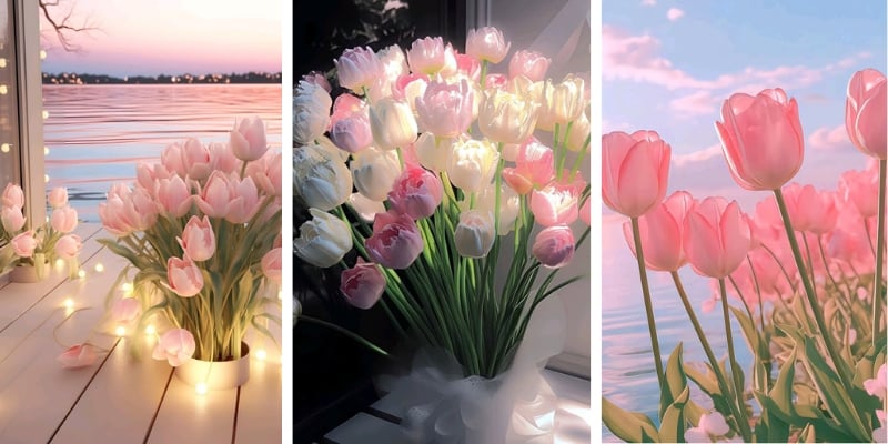 Hình nền hoa tulip hồng