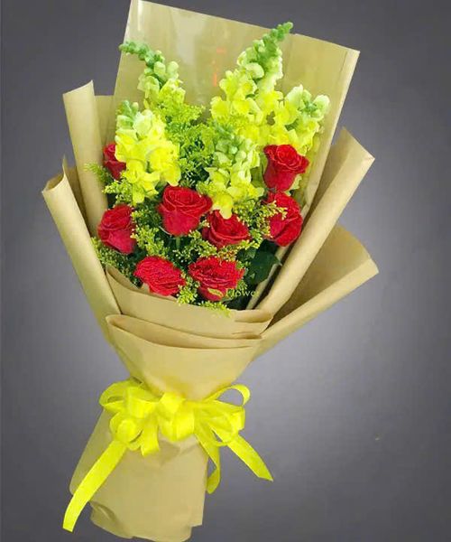 Hoa Bó Dài: Bó Hoa Tươi May Mắn - HBD198