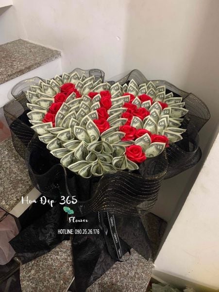 Bó hoa tiền tặng bạn gái xu hướng 2023