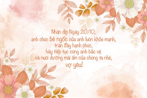 Thêm chúc hài hước vào châu chúc 20/10 để vợ thêm vui vẻ và hạnh phúc