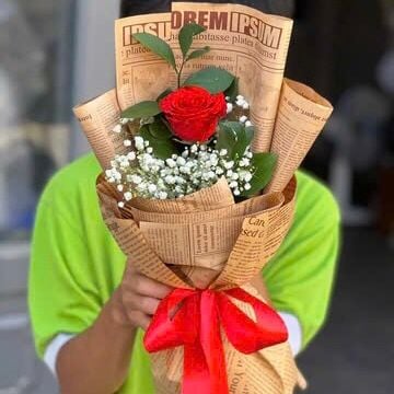  Bó Hoa Hồng Trà Sữa Nha - HBD74 