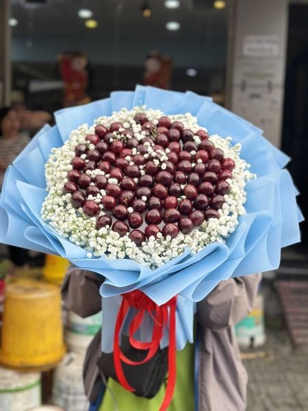 Hoa Trái Cây: Bó Hoa Trái Cây Cherry Mộng Mơ - Hoa 20/10 - TC58