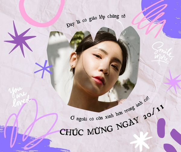 Sử dụng Canva để thiết kế hình ảnh chúc mừng 20/11 độc đáo, thú vị (Nguồn: Internet)