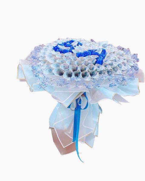 Money Flowers: Bó Money Flowers 20k Khắc Chữ Ba - BT15