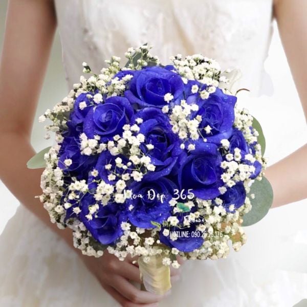 Bó Hoa Cưới Hoa Hồng Xanh