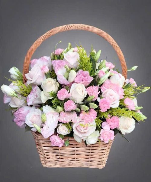 Giỏ Hoa Cẩm Chướng Nụ Cười Ngọt Ngào - HG50