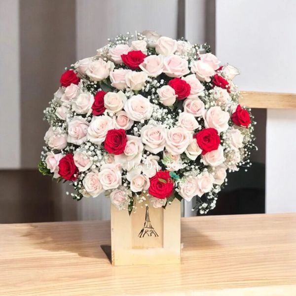 Hoa Màu Hồng: Lẵng Hoa Chúc Mừng Sinh Nhật - HCH113