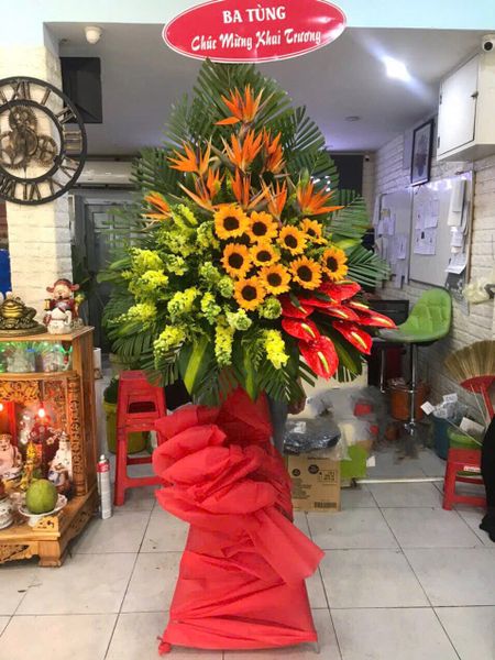 Hoa Chúc Mừng: Kệ Hoa Khai Trương Hồng Phát - HCM27