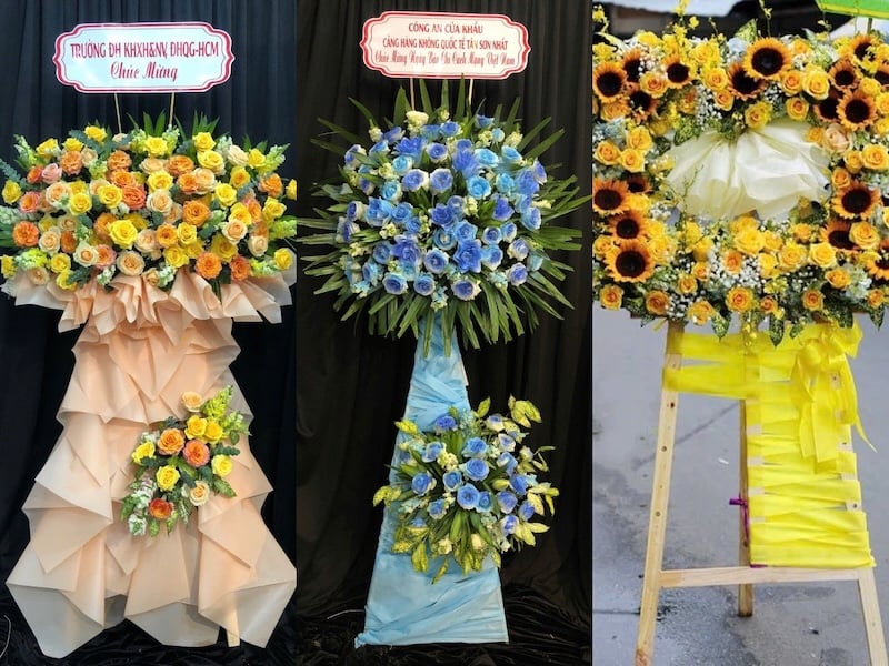 Các lãng hoa khai trương sang trọng, đa dạng màu sắc tại Flosa