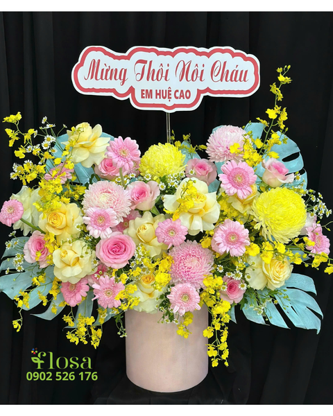  Hộp Hoa Sắc Màu  - HH114 