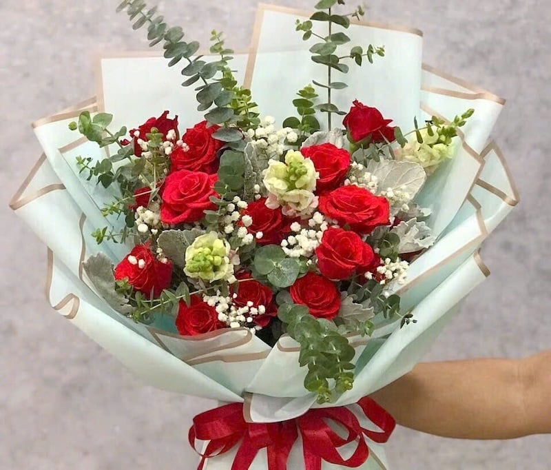 Bó Hoa Hồng Đỏ 15 Hoa - HBD236