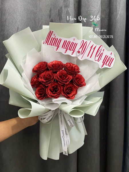 Bó Hoa 20/10 Độc Lạ, Trend 2025 Tại Shop Hoa Uy Tín TP.HCM - Flosa