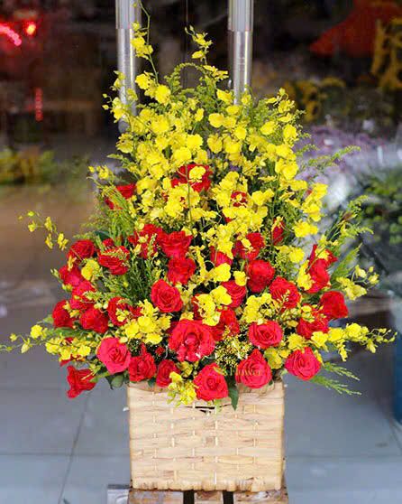 Hoa Lan: Giỏ Hoa Khai Trương Nồng Thắm - HG40