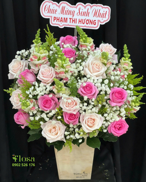 Hộp Hoa Tươi: Hộp Hoa Gắn Bó - HH87 | Flosa