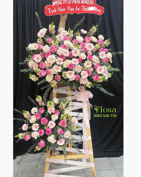 Hoa Chúc Mừng: Kệ Hoa Hồng Diệu- HCM79