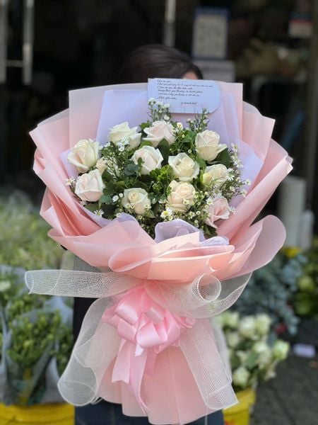 Hoa Bó Dài: Bó Hoa Pastel Gentle Pink - HBD270