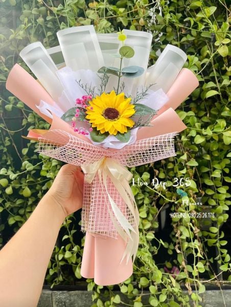 Soap Flowers: Bó Hoa Ánh Dương - HST10 - Soap Flowers Hướng Dương 01 Bông
