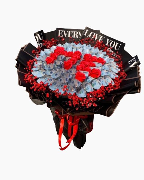 Money Flowers: Bó Money Flowers 20K Mix Soap Flowers Kim Tuyến - BT14 - Hoa tặng mẹ