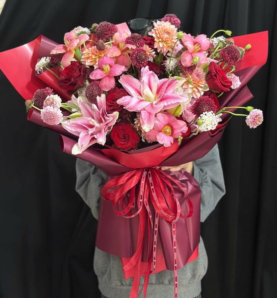 Hoa Bó Dài: Bó Hoa Đỏ Mỹ Miều  - HBD359