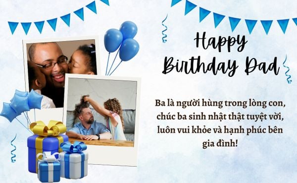 Đính kèm quà tặng là lời chúc sinh nhật bố ý nghĩa