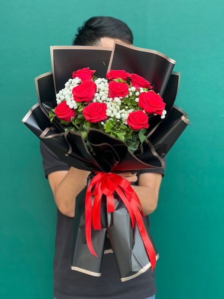  Bó Hoa Hồng Đỏ 9 Hoa - HBD248 - Hoa Hồng 20/10 