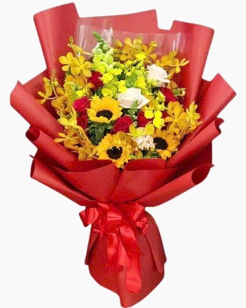 Hoa Bó Dài: Bó Hoa Lời Cám Ơn - HBD162