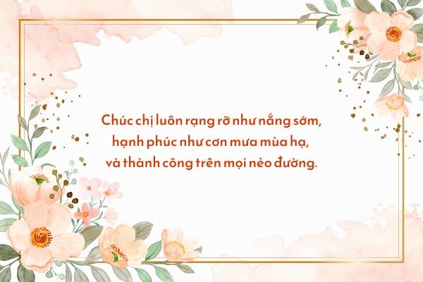 Lời chúc 20/10 ngọt ngào dành tặng cho chị gái